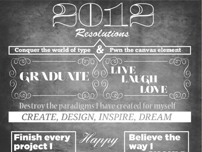 New Years Shot 2012 layout new year type typography white