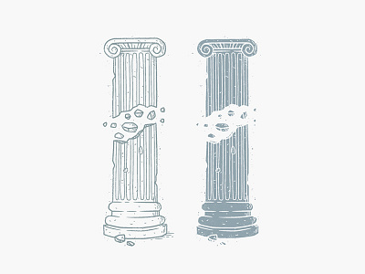 Positive & Negative arquitecture classic column drawing greece greek hand drawn handmade illustration line rome temple