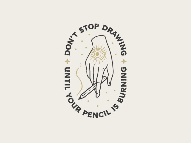 Don't stop animation cigar cigarette drawing gif hand illustration line pencil tattoo vector