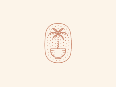 Palm Tree Bowl artwork badge bowl branding design drawing food graphic design hand drawn illustration line logo palm tree