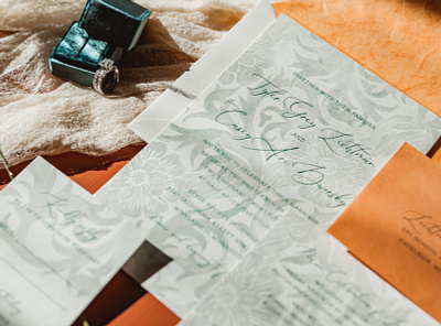 Casual Acanthus Invite botanical design paper print design typography watercolor wedding wedding invite