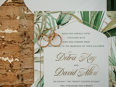 Conservatory Invite botanical design paper print design typography wedding wedding invite