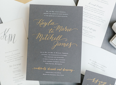 Calligraphy Invite calligraphy design engraving paper print design typography wedding wedding invite