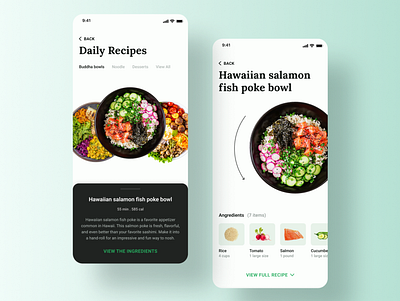 Daily Recipes - Mobile App app cooking figma food mobile app mobile design prototyping recipe ui ui design ux ux design