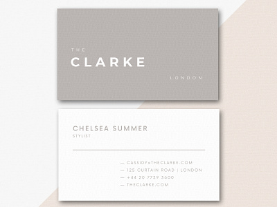 The Clarke Boutique Business Card boutique business card business card template design designer fashion gray luxe minimal
