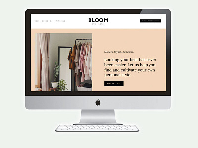 Bloom | Personal Stylists Website boutique brand branding consulting graphic design modern personal stylist squarespace website design