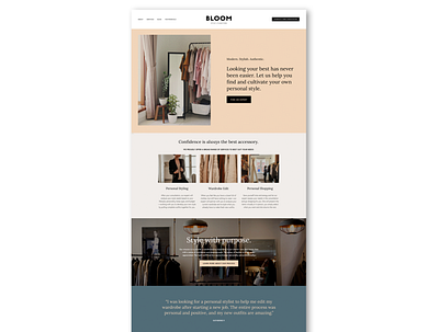 Bloom | Personal Stylists Website boutique branding consulting website feminine brand graphicdesign modern professional website squarespace webdesign