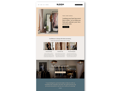 Bloom | Personal Stylists Website