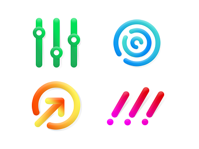 Fresh gradient 404 attention direct fail filter gradient icon icons illustration labyrinth outlines sort