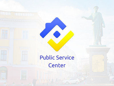 Public Service Center Logo administrative brand branding government house illustration logo odesa odessa public service vector