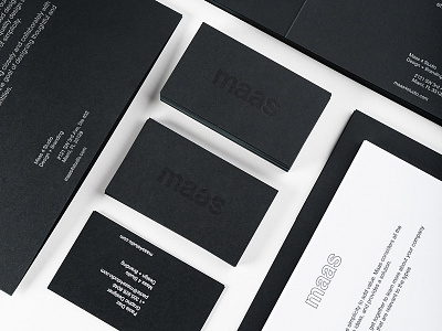 Maas Studio black branding brochure business cards design graphic design miami print stationery stationery set studio