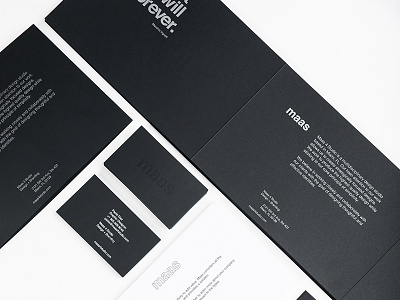 Maas Studio brand identity branding brochures business cards identity mailers stationery stationery set