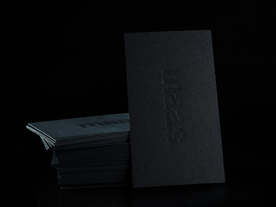 Maas blind impression branding business cards design graphic design print stationery studio