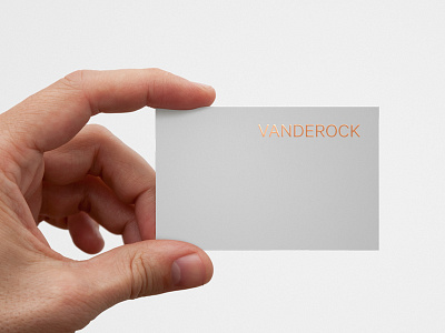 Vanderock Consulting & Investments branding business cards consulting corporate identity design foil graphic design identity investments miami stationery