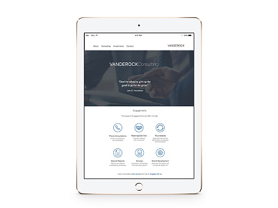 vanderock Web consulting graphic design identity miami minimal mobile web web design