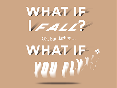 What if you fly? design typography vector
