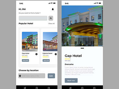 Hotel booking app