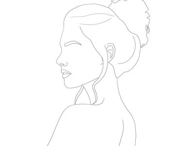 Side Profile Illustration design illustration lineart minimal minimalistic portrait