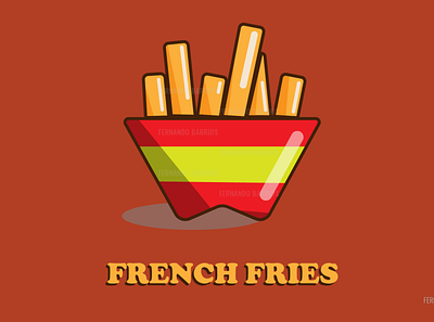 French Fries design french fries fries illustration illustrator potatoes vector