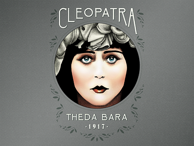 Cleopatra - Theda Bara (1917) illustration movies photoshop portrait