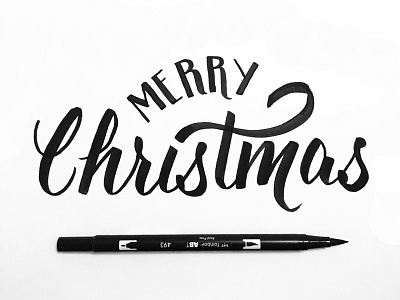 Merry Christmas christmas lettering typography