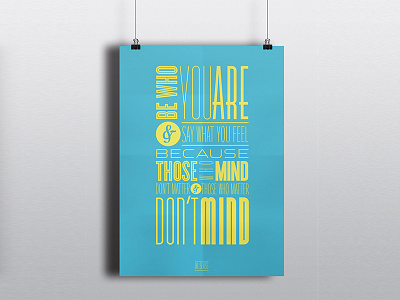 Be who you are dr.seuss layout typography