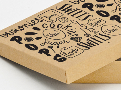 Bakery Box hand lettering hand type lettering packaging type