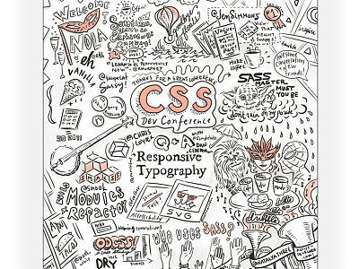 This one time, at CSS Dev Conf conference css cssdevconf developer hand lettered sass