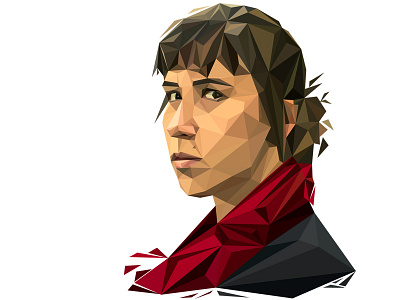 low-poly portrait illustration illustrator low poly photoshop polygon portrait profile picture