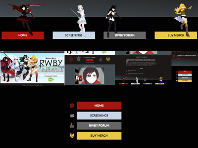 RWBY volume 1design collage footer rooster teeth rwby