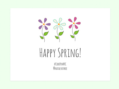 Happy Spring! SVG color animation css html svg