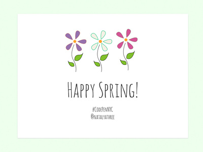 Happy Spring! SVG color animation