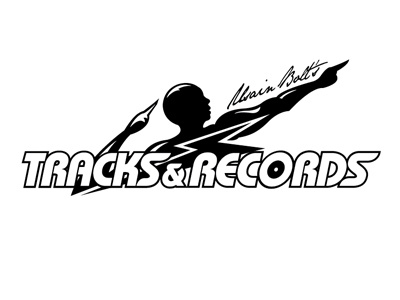 Usain Bolt Tracks & Records food logo music