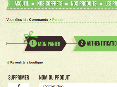 Checkout page for Madein33 e-commerce checkout webdesign french products vintage madein33