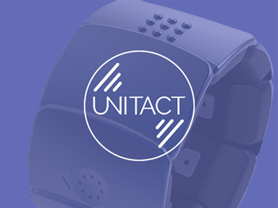 Unitact logo deaf iot logo wearable