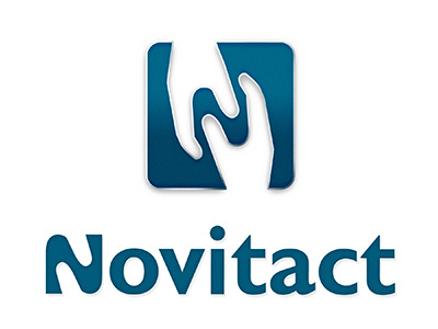 Logo NOVITACT communication logo mobile sensoriel tactile