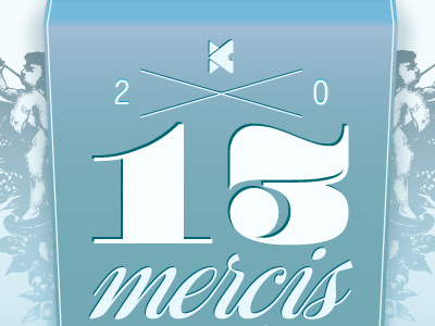 Carte de voeux 2013 2013 blue greeting card new year voeux wishes