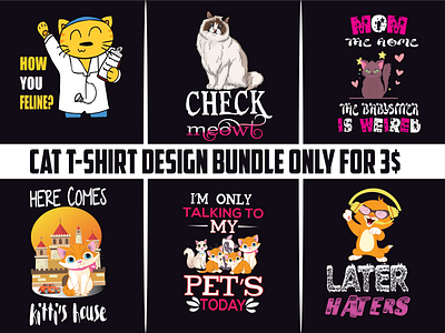 Cat tshirt design bundle cat cat design cat mother cat t shirt design
