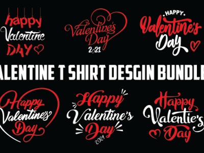 Valentine tshirt design bundle