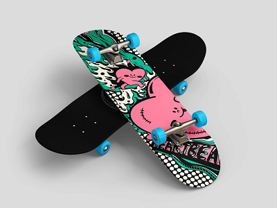 skateboard&love design illustration