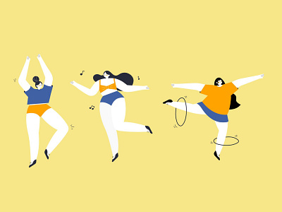 Girls dancing illustration design illustration