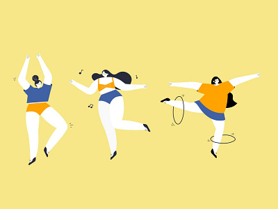 Girls dancing illustration