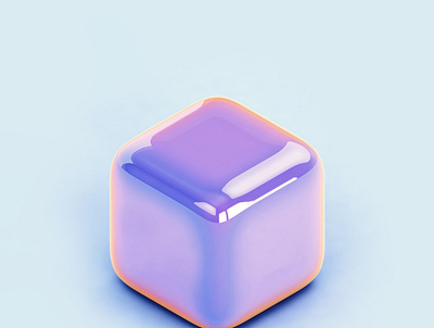 Single Cube design illustration ui