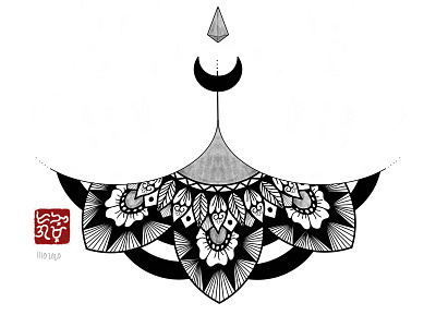 Mandala Sternum Tattoo chest mandala tattoo zentangle