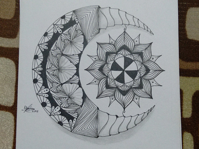 Hand-drawn Moon Mandala