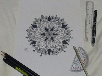 Hand-drawn Mandala artph design hand drawn illustration mandala mandalaart tattoo zentangle