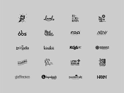 Wordmark and Lettermark Logo Collection 1.0 branding design graphic design lettermark logo logogram minimalism monogram personal branding vector wordmark