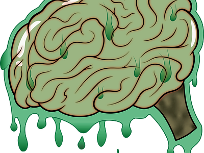 brain matter sticker art brains design digital illustration digital painting digitalart drawing green illustration slime stickers vector