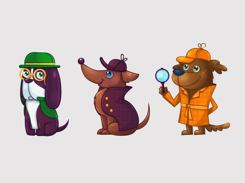 Dogs detectives by Tania Yakunova on Dribbble