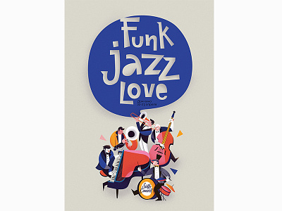 Jazz poster concert funk illustration jazz lettering love music musician piano poster